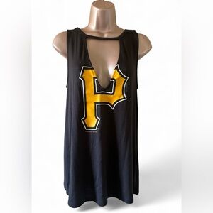 Express Black and Yellow Sleeveless Top